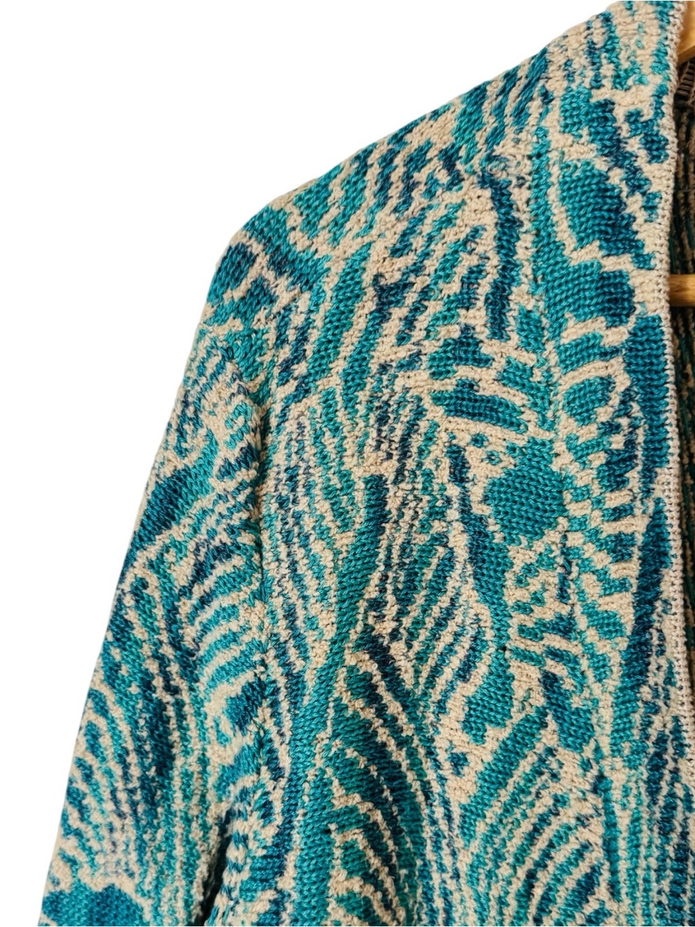 PERUVIAN CONNECTION Cardigan Sweater Absolutely Beautiful Women’s Large Flaw - Picture 3 of 6